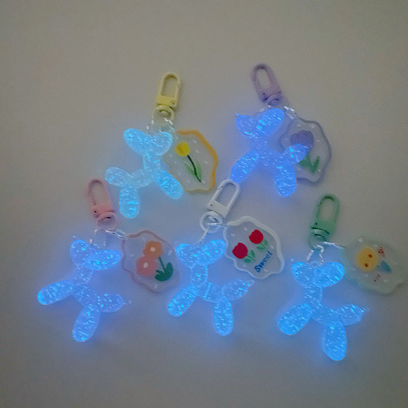 Keychain de perro con globo de aire acrílico acrílico al por mayor